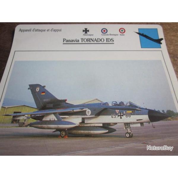 FICHE  AVIATION  TYPE APPAREIL D ATTAQUE ET D APPUI / PANAVIA TORNADO IDS