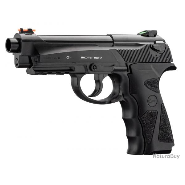 Pistolet CO2 Borner Sport 306M Culasse Fixe Calibre 4.5BB'S