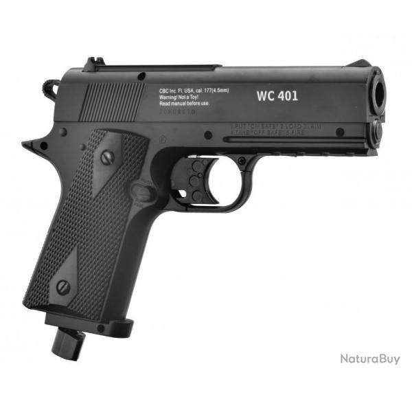 Pistolet CO2 Borner WC 401 Culasse Fixe Calibre 4.5BB'S