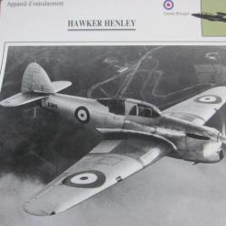 FICHE  AVIATION  TYPE  APPAREIL  D ENTRAINEMENT   /  HAWKER HENLEY G BRETAGNE