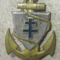 Direction des Troupes Coloniales, croix bleue, 2 anneaux