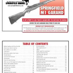 notice carabine SPRINGFIELD GARAND M1 en Anglais (envoi par mail) - VENDU PAR JEPERCUTE (m844)