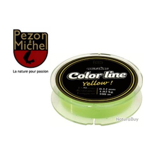 Promo: Nylon Pezon & Michel Eaux vives Color Line Yellow 0.32mm 6.840kg 150m