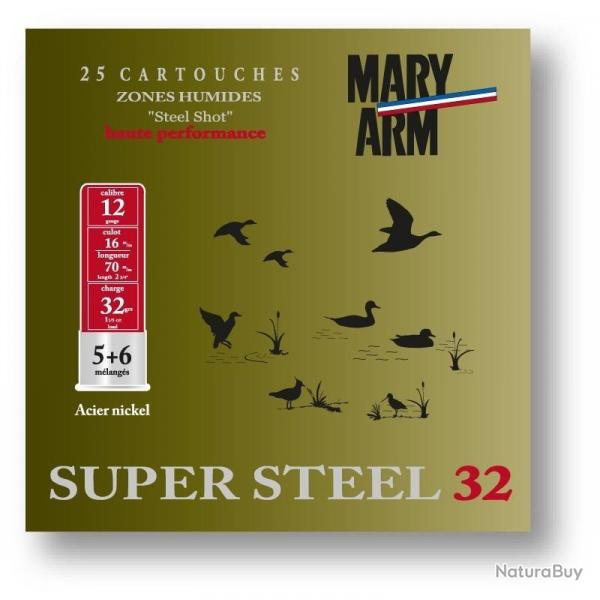 CartouchecMARY ARM SUPER-STEEL 32 Cal.12 Mlangs 3+4