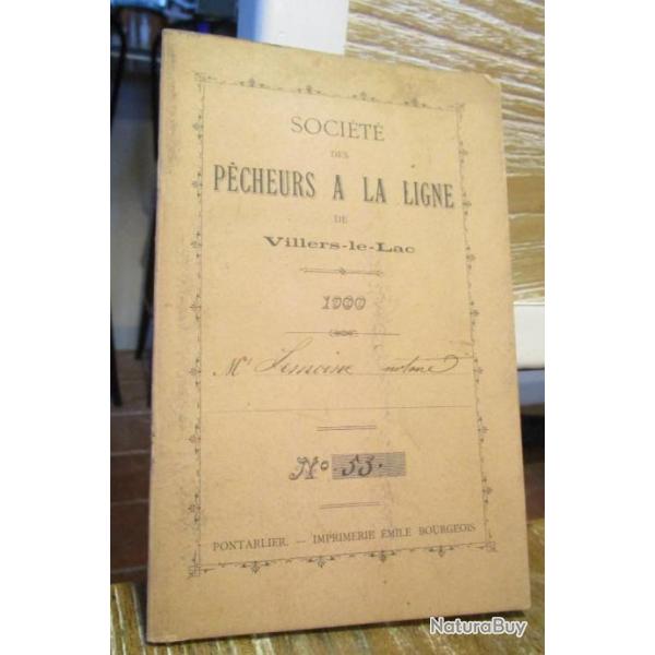 Livret de la Socit des pcheurs  la ligne de Villers-Le-Lac 1904
