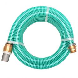 Tuyau d'aspiration avec raccords en laiton 7 m 25 mm Vert 142885