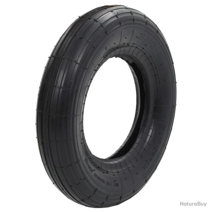 Pneu Brouette ECOVELO 3.50-8 + Chambre à Air - Renforcé 4PR, Caoutchouc Rayé