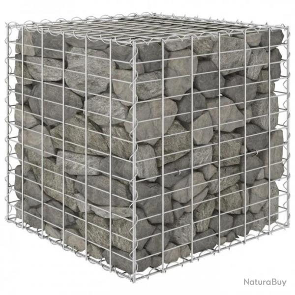 Lit surlev cube  gabion Fil d'acier 60x60x60 cm 145651