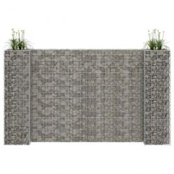 Jardinière à gabion en H Fil d'acier 260x40x150 cm 145663