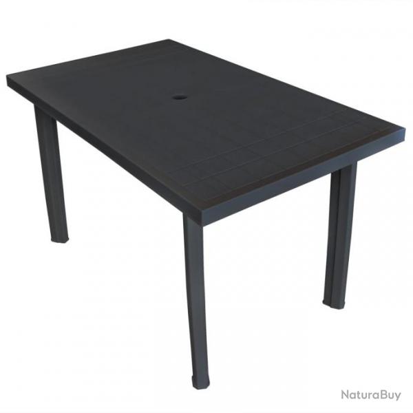 Table de jardin Anthracite 126 x 76 x 72 cm Plastique 43599