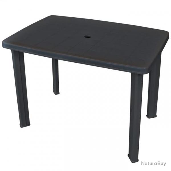 Table de jardin Anthracite 101 x 68 x 72 cm Plastique 43594