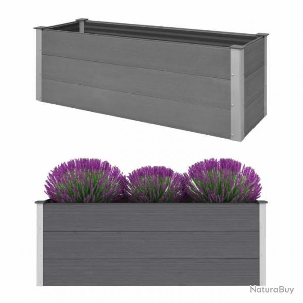 Lit surlev de jardin WPC 150x50x54 cm Gris