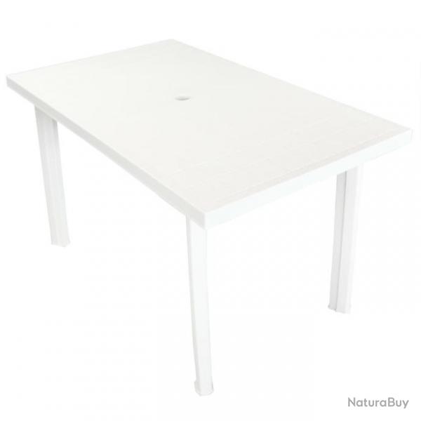 Table de jardin Blanc 126 x 76 x 72 cm Plastique 43597