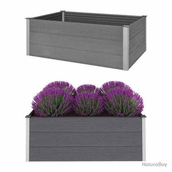 Lit surlev de jardin WPC 150x100x54 cm Gris 43609