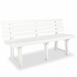 Banc de jardin 145,5 cm Plastique Blanc 43583