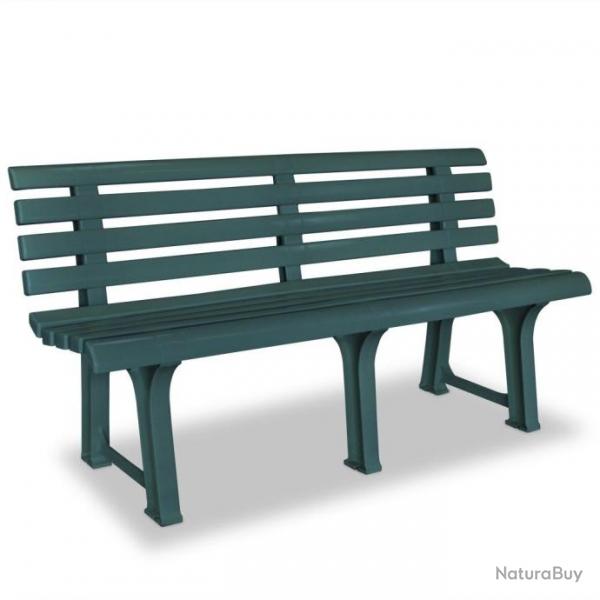 Banc de jardin 145,5 cm Plastique Vert