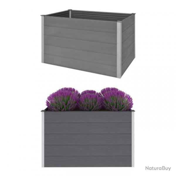 Lit surlev de jardin WPC 150x100x91 cm Gris