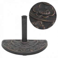 Socle de parasol en résine demi-cercle Bronze 9 kg 43655