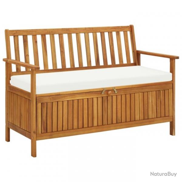 Banc de rangement de jardin Bois d'acacia solide 120x63x84 cm 44126