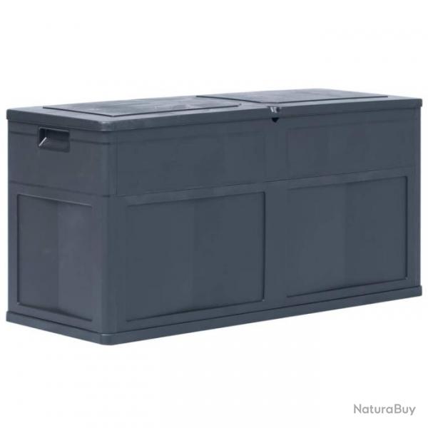 Bote de rangement de jardin 320 L Noir 45688