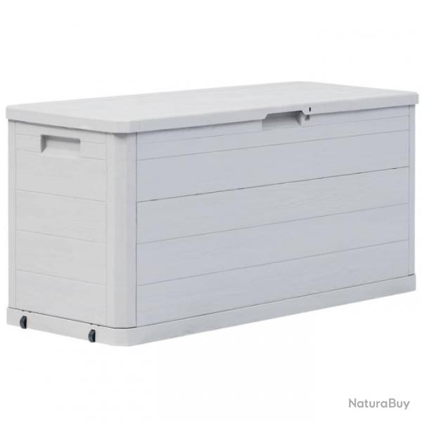 Bote de rangement de jardin 280 L Gris clair 45686