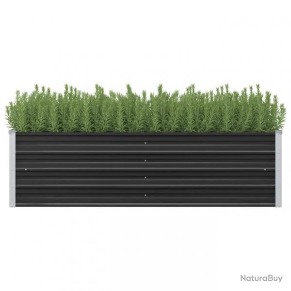 Lit surlev de jardin Anthracite 160x40x45 cm Acier galvanis 45731