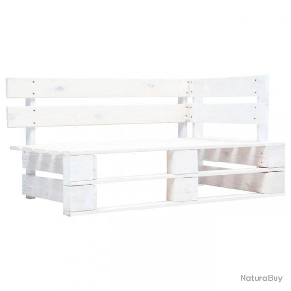 Banc d'angle palette de jardin Bois Blanc 45760