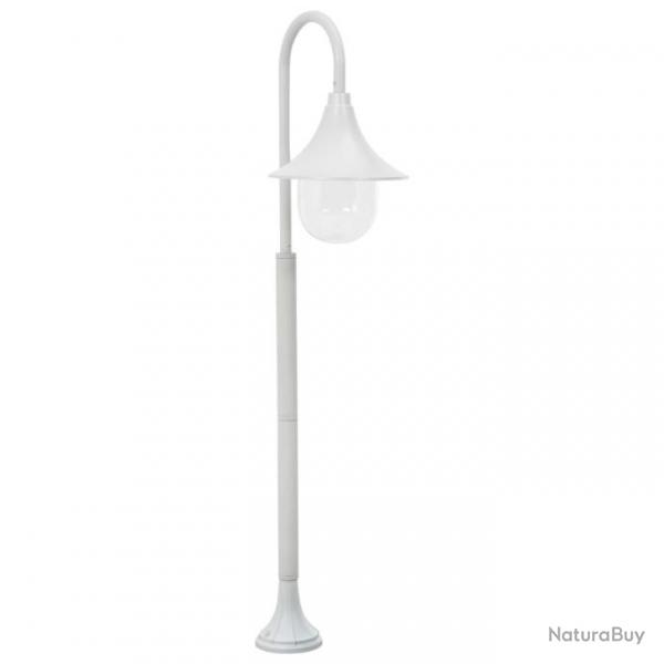 Lampadaire de jardin E27 120 cm Aluminium Blanc
