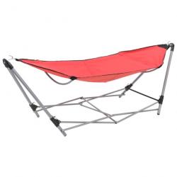 Hamac avec support pliable Rouge 44364