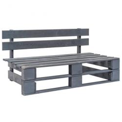 Banc palette de jardin Bois Gris 44697