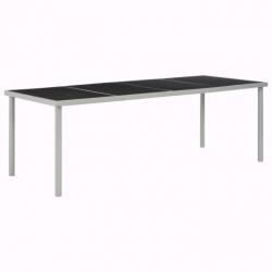 Table de jardin Noir 220x90x74,5 cm Acier 44705