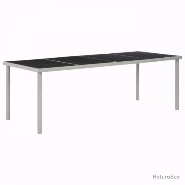 Table de jardin Noir 220x90x74,5 cm Acier 44705