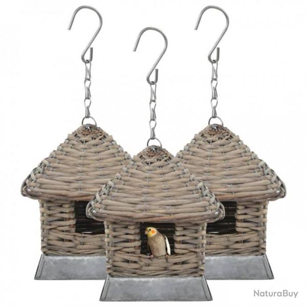 Nichoir 3 pcs Osier 246835
