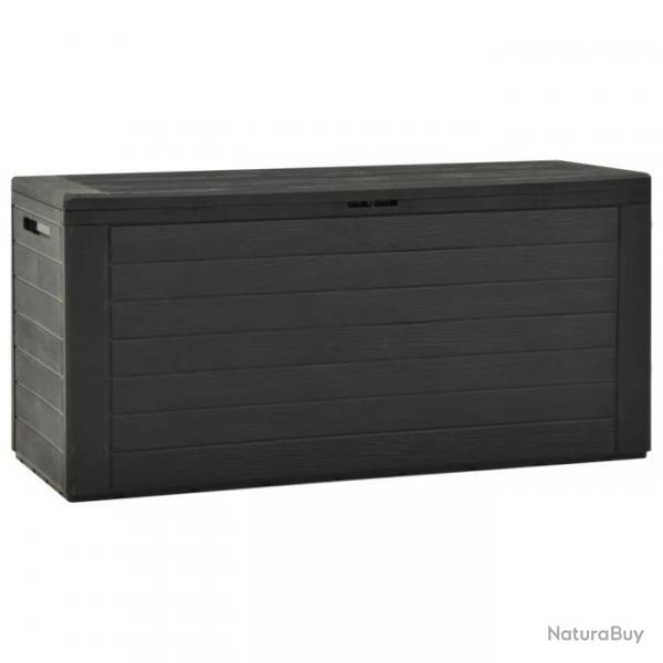 Bote de rangement de jardin Anthracite 116x44x55 cm 49445