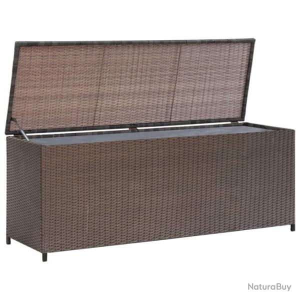 Bote de rangement de jardin Marron 120x50x60 cm Rsine tresse 42499