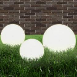 lampe boule à LED 3 pcs PMMA sphérique 20/30/40 cm 50659