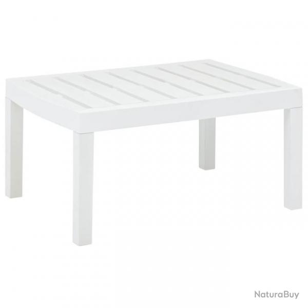 Table de jardin Blanc 78x55x38 cm Plastique 48814