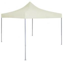 Tente de réception pliable professionnelle 2x2 m Acier Crème 48880