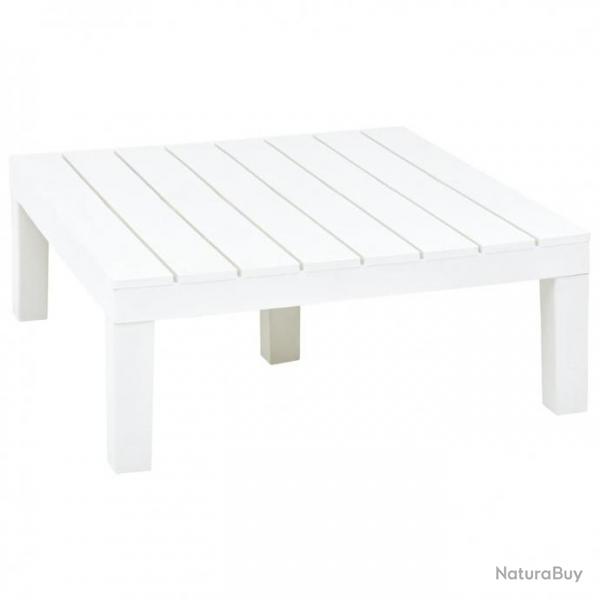 Table de jardin Blanc 78x78x31 cm Plastique 48827