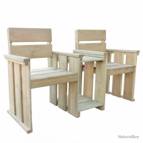 Banc de jardin  2 places 150 cm Pinde imprgne 43260