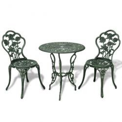 bistro 3 pcs Aluminium coulé Vert 42164