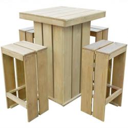 Mobilier à dîner d'extérieur 5 pcs Pin imprégné 43263