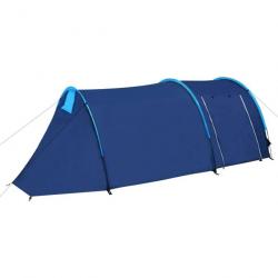 Tente de camping pour 4 personnes Bleu marine/jaune 90517