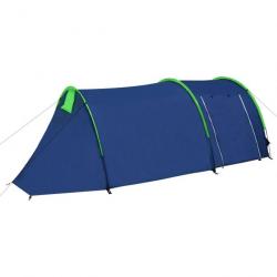 Tente de camping pour 4 personnes Bleu marine/vert 90516