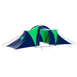 Tente de camping 9 personnes Bleu et Vert 90412
