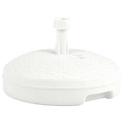 Socle de parasol rempli de sable/d'eau 20 L Blanc Plastique 48769