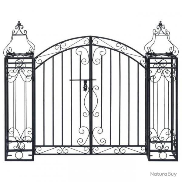 Portillon ornemental de jardin Fer forg 122x20,5x100 cm 49419