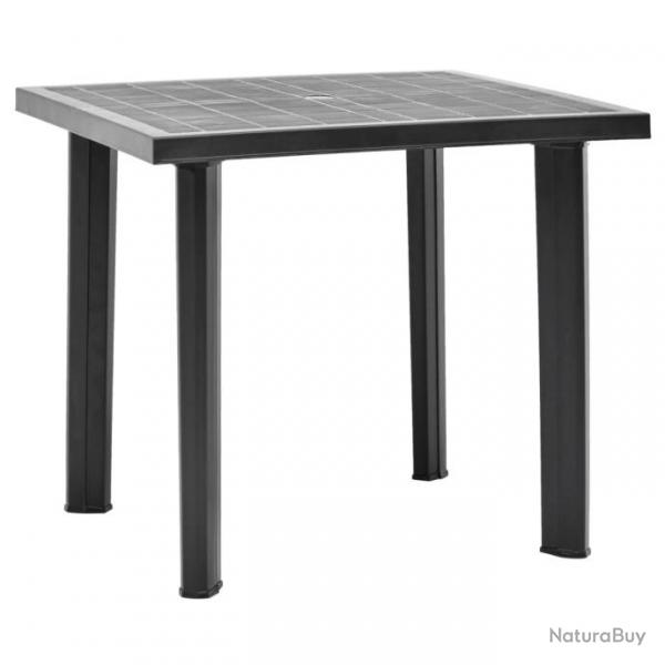 Table de jardin Anthracite 80x75x72 cm Plastique 48804