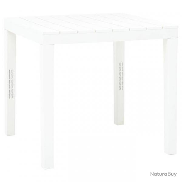 Table de jardin Blanc 78x78x72 cm Plastique 48783