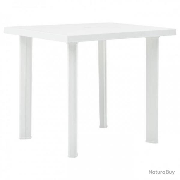 Table de jardin Blanc 80x75x72 cm Plastique 48802